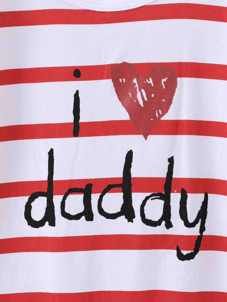 Baby Boy/Girl 95% Cotton Long-sleeve Love Heart Letter Print Stars/Striped Jumpsuit Red