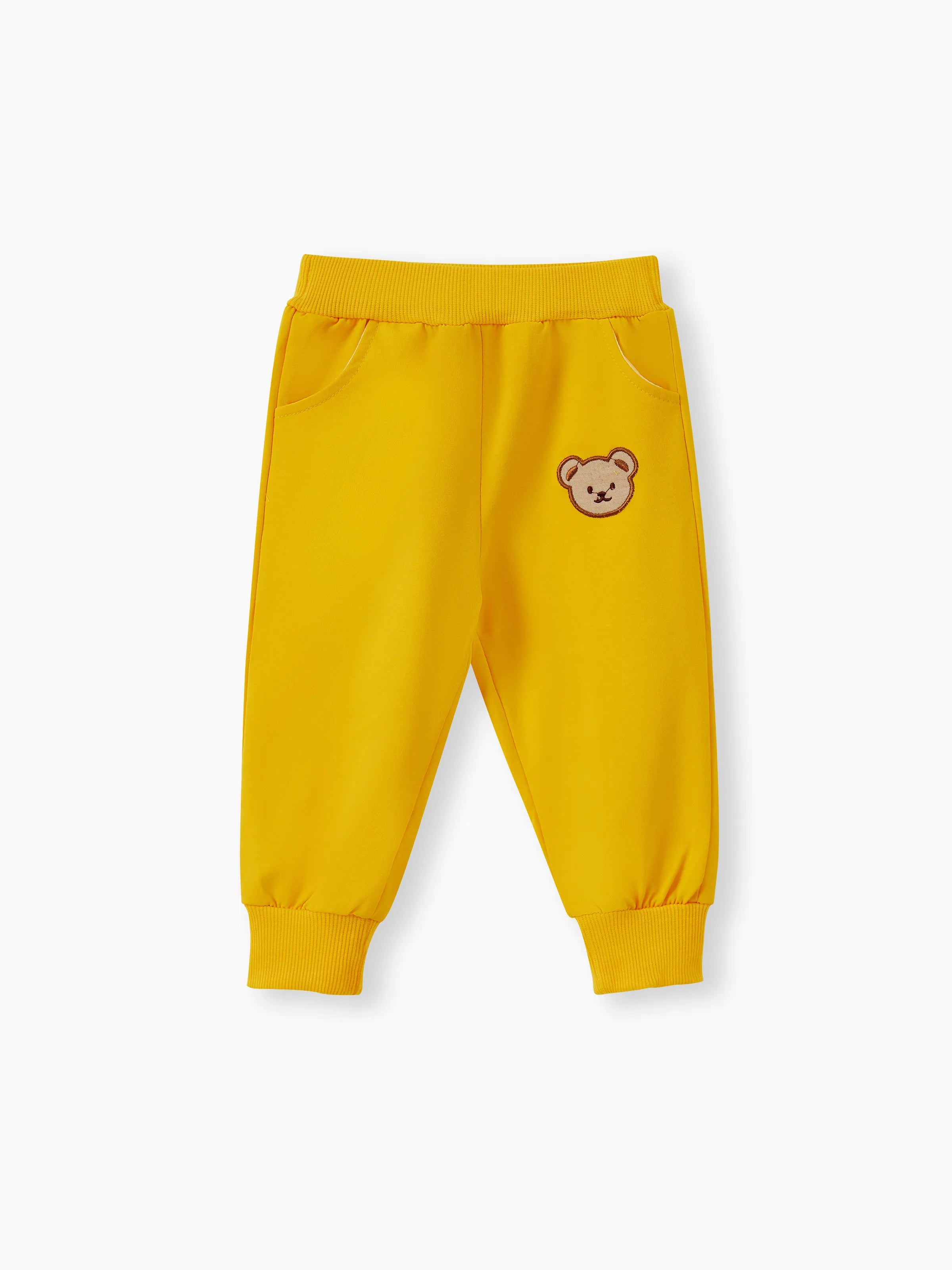 Conjunto de piezas de sudadera y pantalón estilo oso para bebé