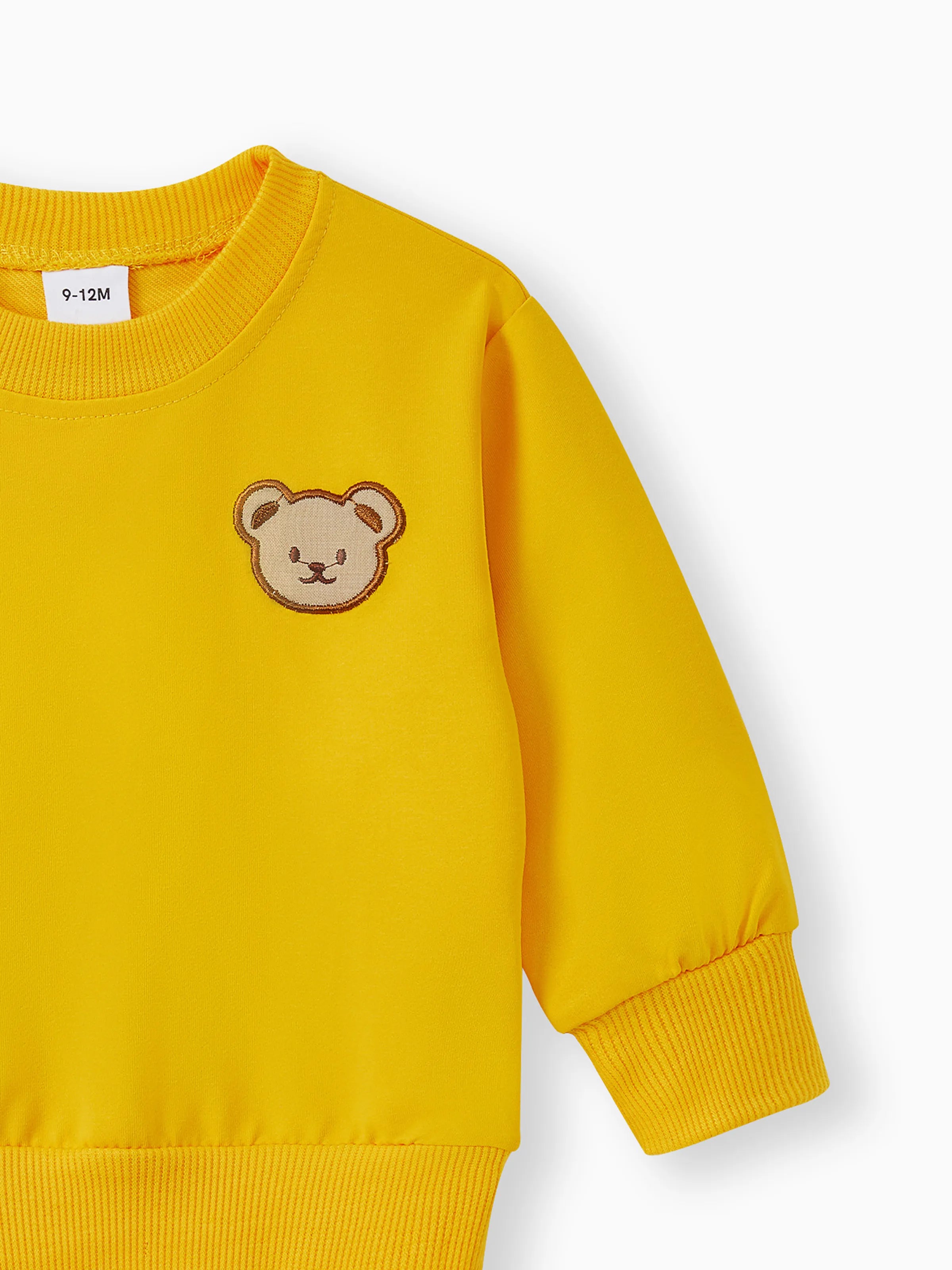 Conjunto de piezas de sudadera y pantalón estilo oso para bebé