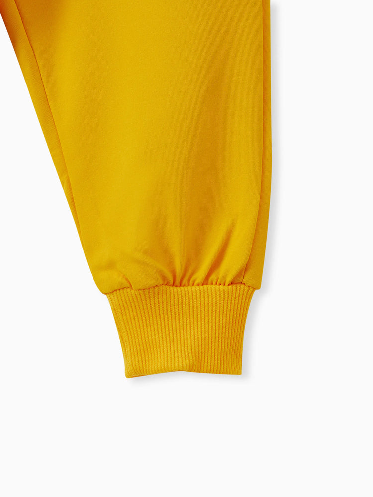 Baby/Toddler Girl/Boy Clothes 2pcs Bear Style Sweatshirt and Pants Set Yellow