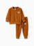 Baby/Toddler Boy Clothes 2pcs Bear Style Sweatshirt and Pants Set Brown