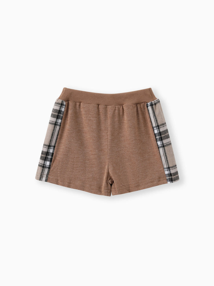 Ensemble 2 pièces t-shirt à manches courtes et short style ours pour bébé garçon, marron