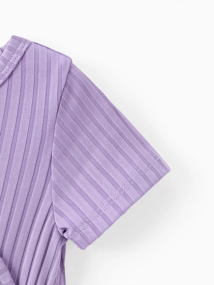 Vêtements pour bébé fille, combinaison à imprimé floral violet