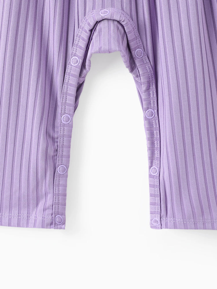 Vêtements pour bébé fille, combinaison à imprimé floral violet