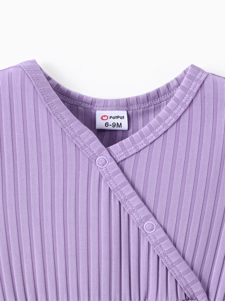 Vêtements pour bébé fille, combinaison à imprimé floral violet