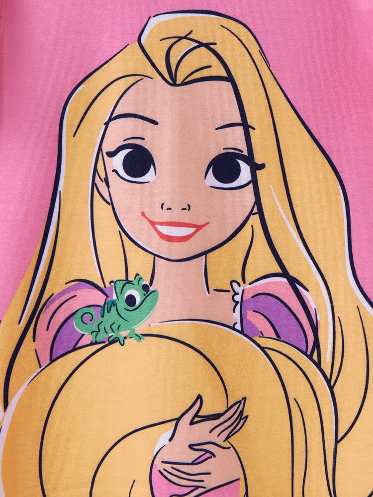 Disney Princess Toddler Girl Naia? Rapunzel Print Ruffled Tee Roseo