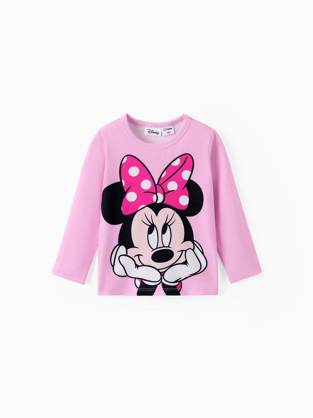 T-shirt à manches longues rose Disney Mickey et ses amis pour petites filles (Minnie Naia)