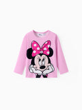 Disney Mickey and Friends Toddler & Kids Girl Minnie Naia? Long-sleeve Tee Pink