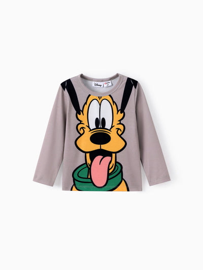 T-shirt à manches longues imprimé Pluto Naia™ Disney Mickey et ses amis pour tout-petit/enfant garçon, orange et rouge
