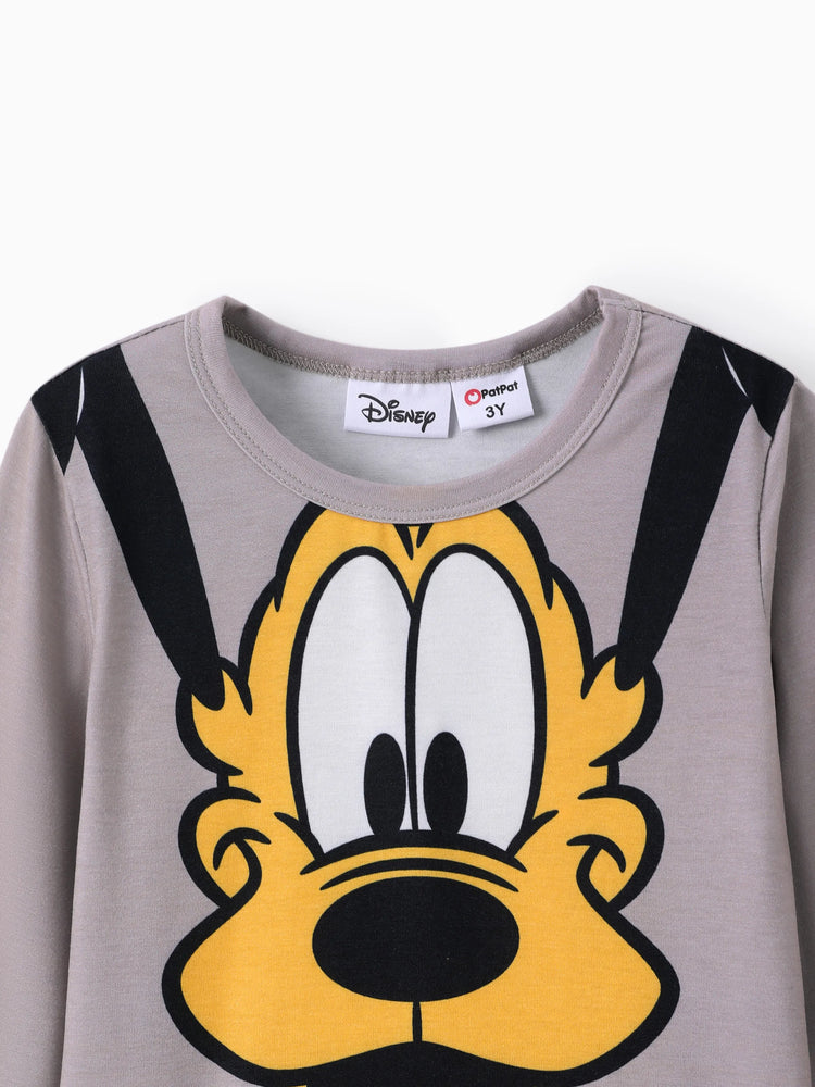 T-shirt à manches longues imprimé Pluto Naia™ Disney Mickey et ses amis pour tout-petit/enfant garçon, orange et rouge