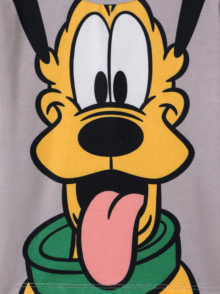 T-shirt à manches longues imprimé Pluto Naia™ Disney Mickey et ses amis pour tout-petit/enfant garçon, orange et rouge