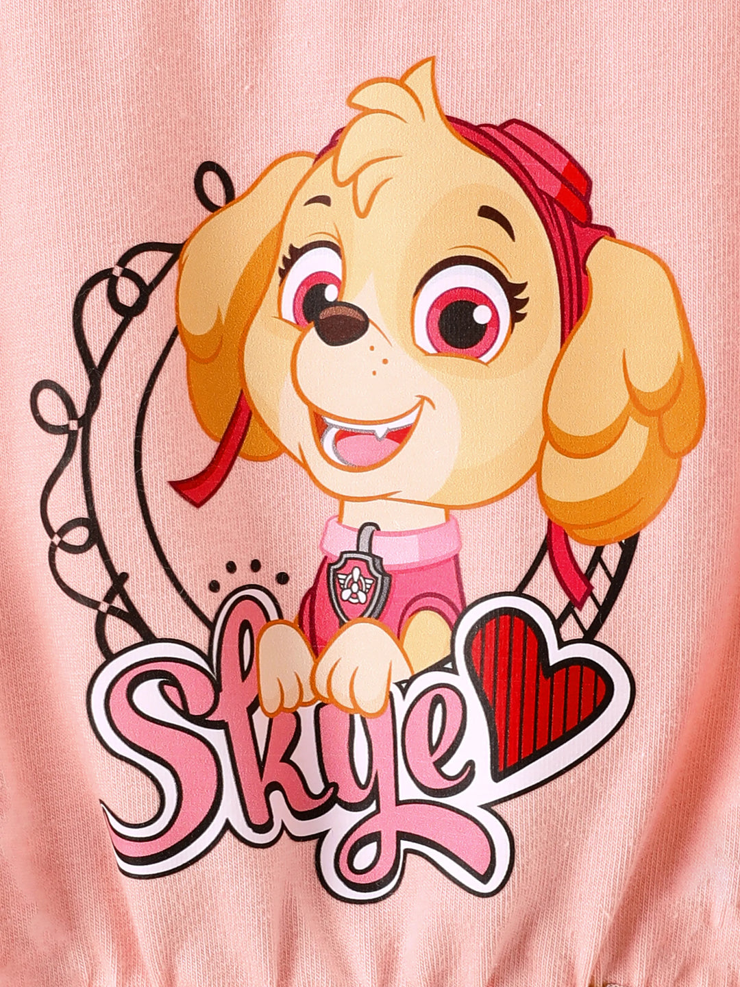 PAW Patrol Toddler Girl Skye Ruffled Polka dots Layered Mesh SpliceDress Pink