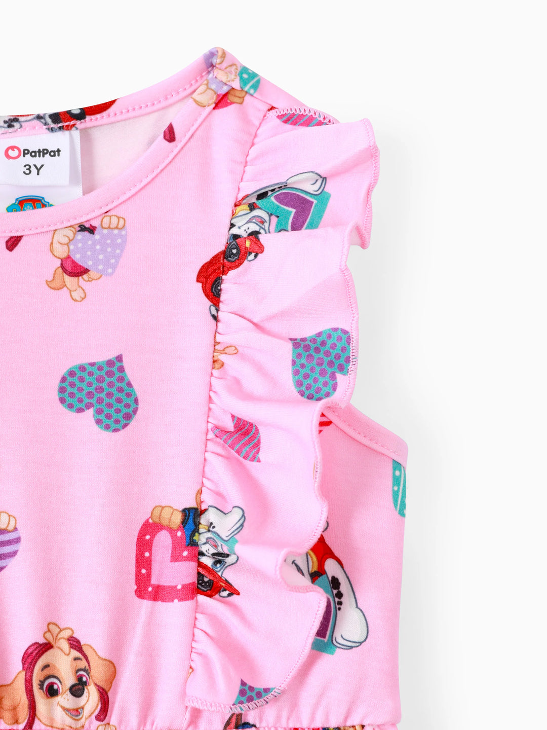 Paw Patrol Kleinkind Mädchen Baumwolle ärmelloses Kleid rosa