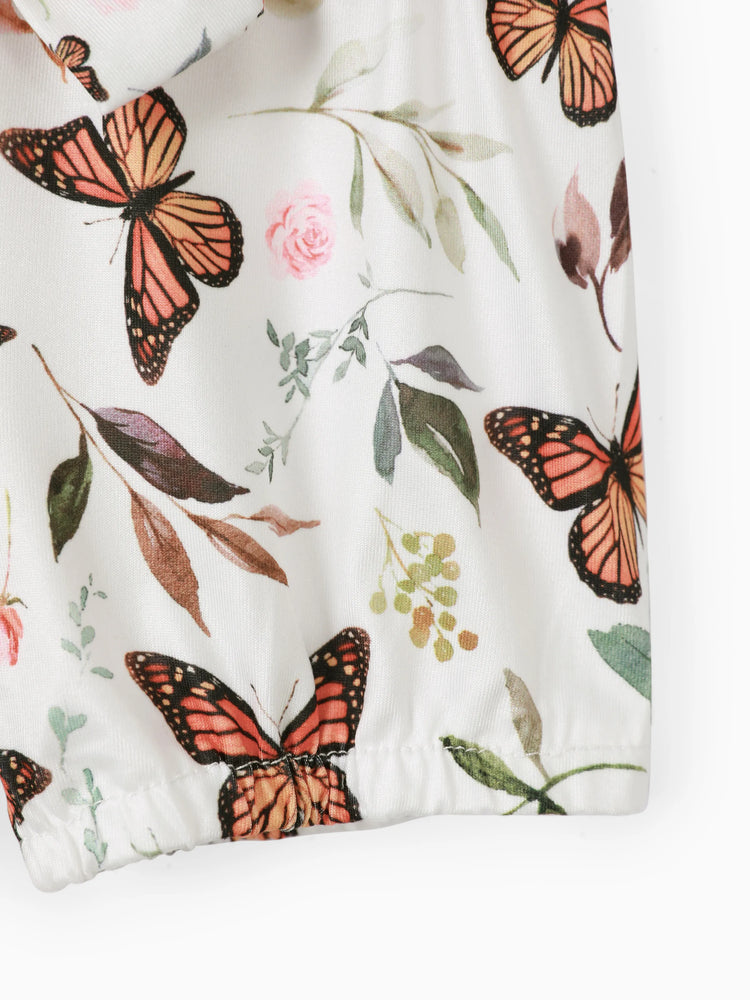 Ensemble 3 pièces pour bébé fille : barboteuse côtelée, short ceinturé et bandeau, marron