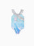 Disney Frozen Elsa Toddler Girl Elsa Ruffle UPF 50+ Swimsuit Blue