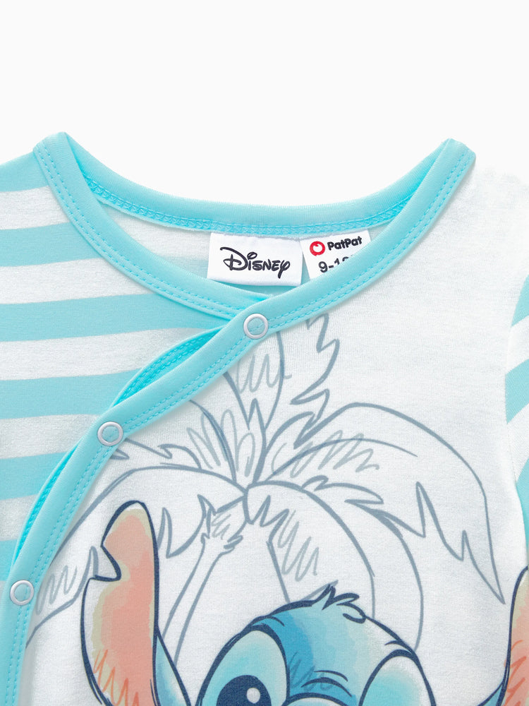 Ensemble assorti Disney Stitch Family, t-shirt et robe sans manches à imprimé dégradé de fleurs tropicales, multicolore