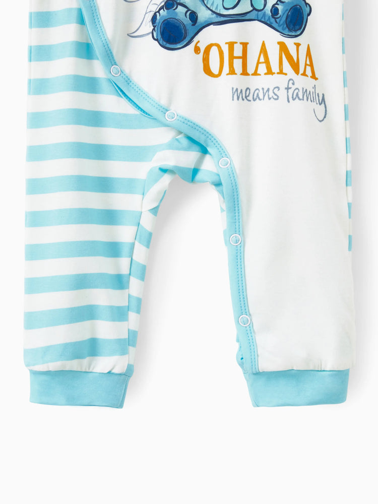 Ensemble assorti Disney Stitch Family, t-shirt et robe sans manches à imprimé dégradé de fleurs tropicales, multicolore