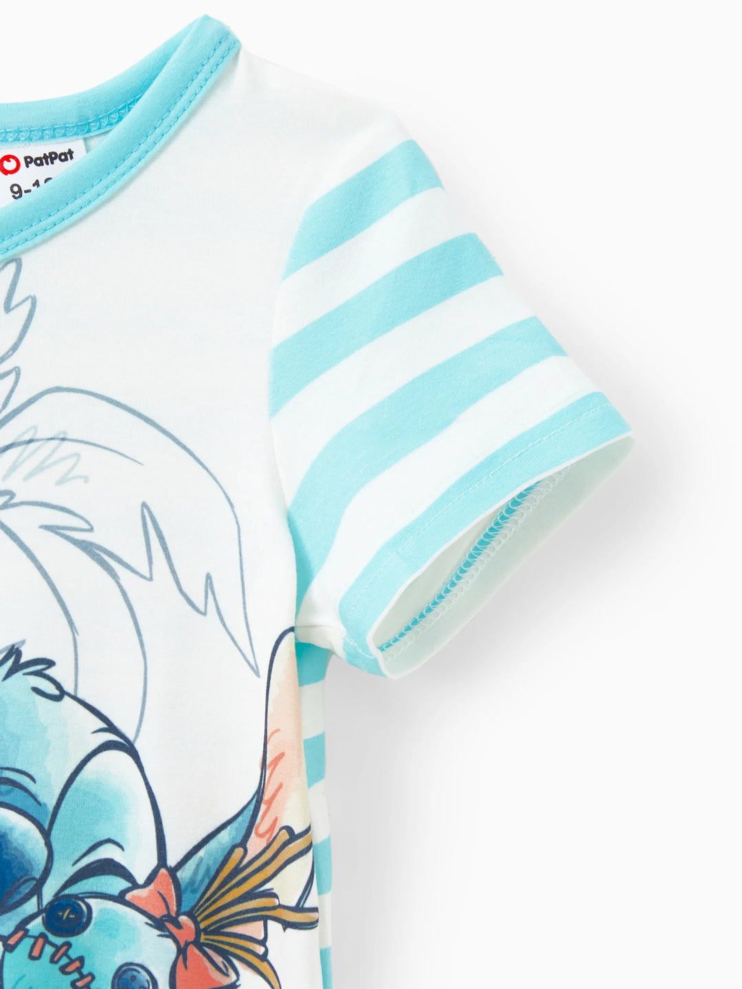 Disney Stitch Family Matching Tropical Flower Gradient Print T-shirt/Sleevelss Dress Multicolor
