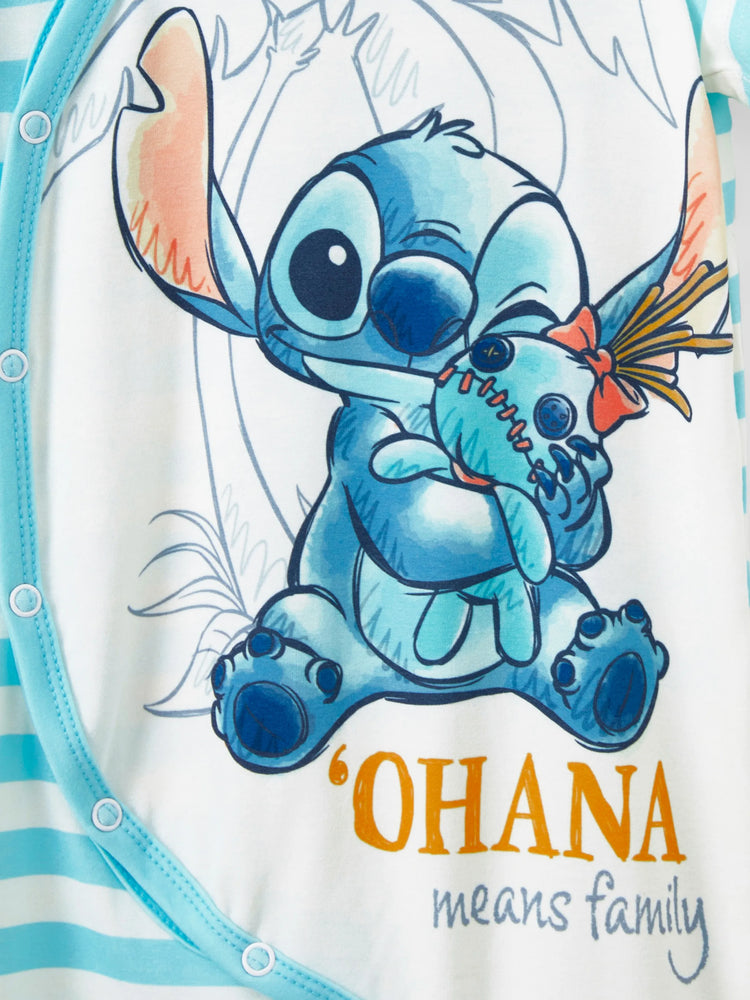 Ensemble assorti Disney Stitch Family, t-shirt et robe sans manches à imprimé dégradé de fleurs tropicales, multicolore
