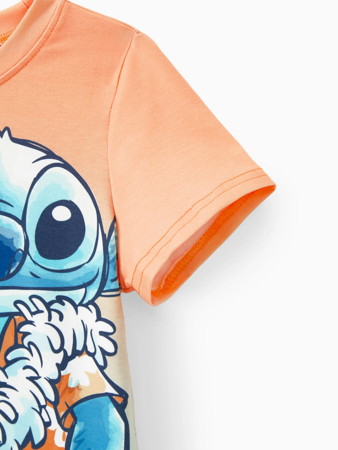 Disney Stitch Family Matching Tropical Flower Gradient Print T-shirt/Sleevelss Dress Multicolor