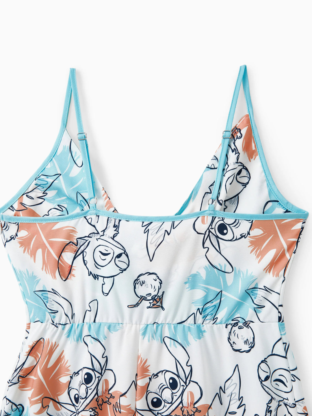 Disney Stitch Family Matching Tropical Flower Gradient Print T-shirt/Sleevelss Dress Multicolor