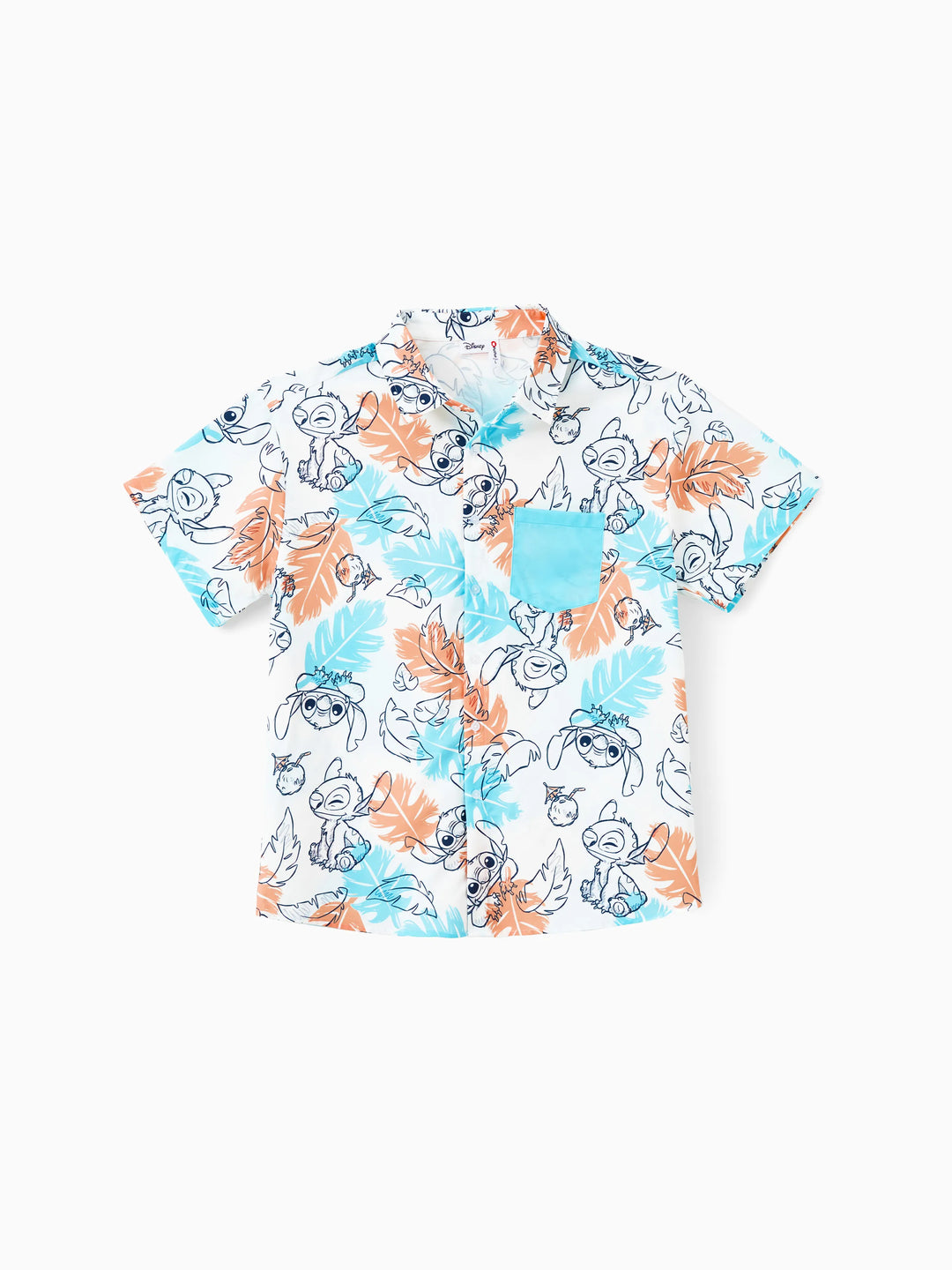 Disney Stitch Family Matching Tropical Flower Gradient Print T-shirt/Sleevelss Dress Multicolor