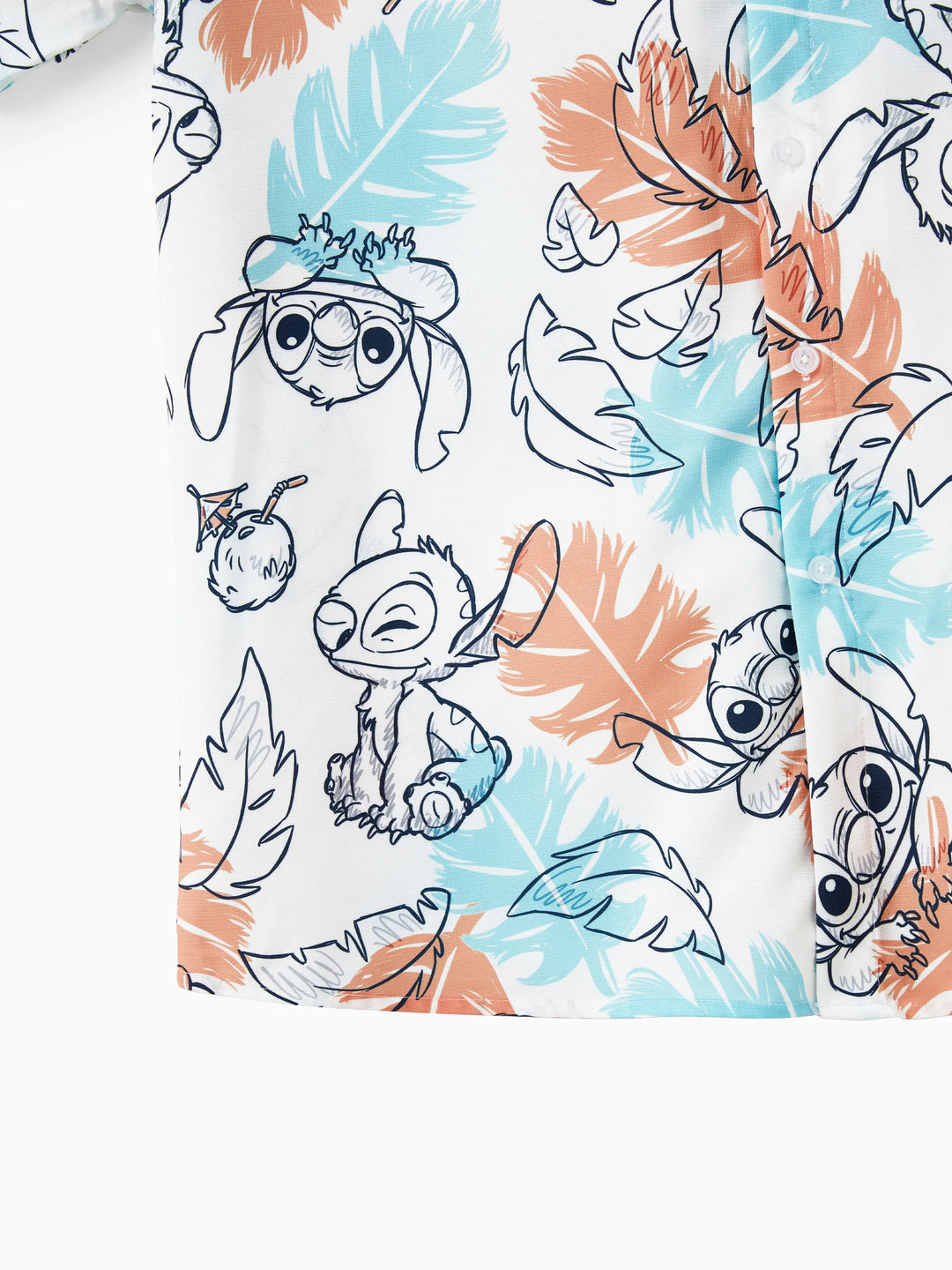 Disney Stitch Family Matching Tropical Flower Gradient Print T-shirt/Sleevelss Dress Multicolor