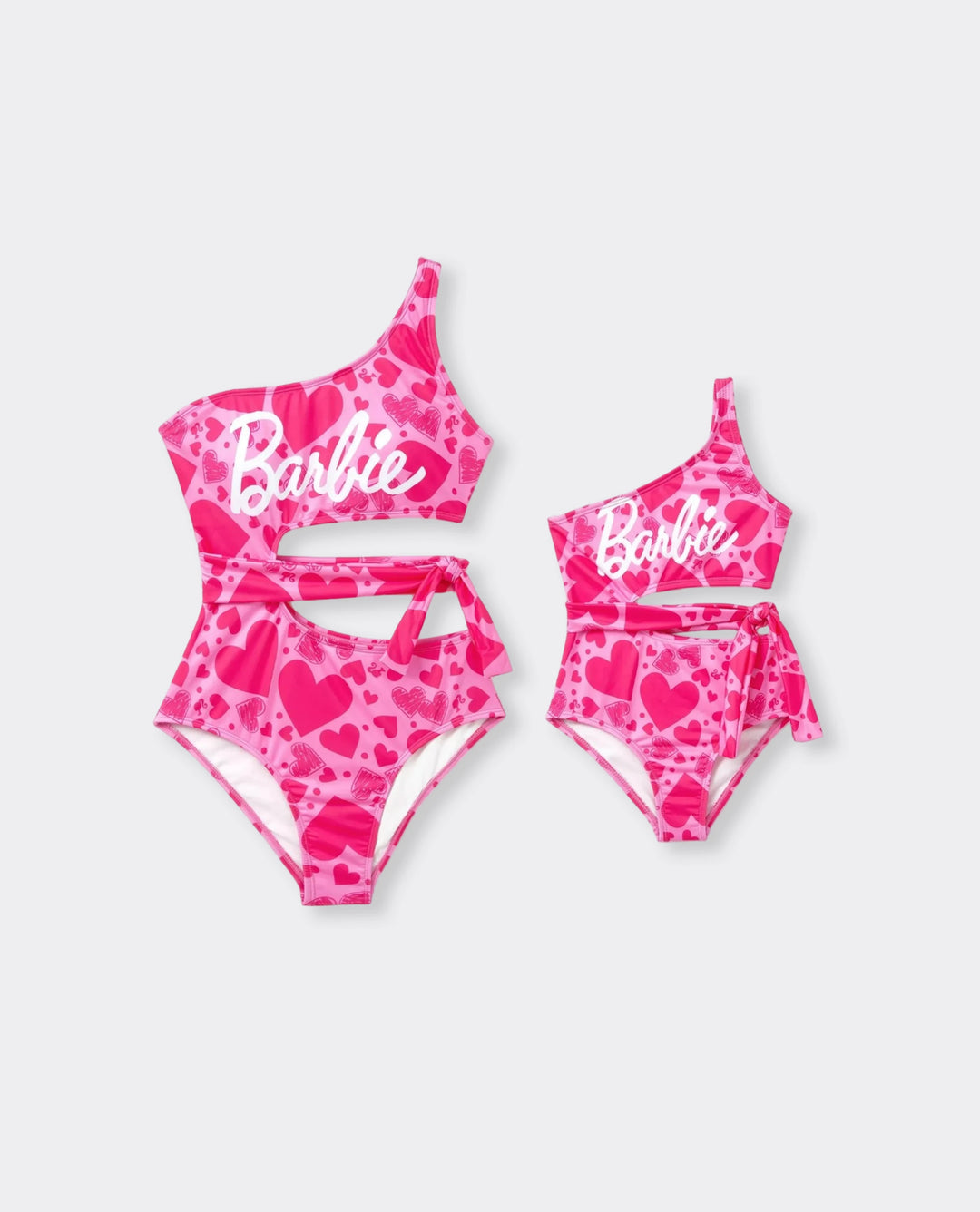Barbie Mommy & Me Girls Heart-shaped Swimwear Roseo