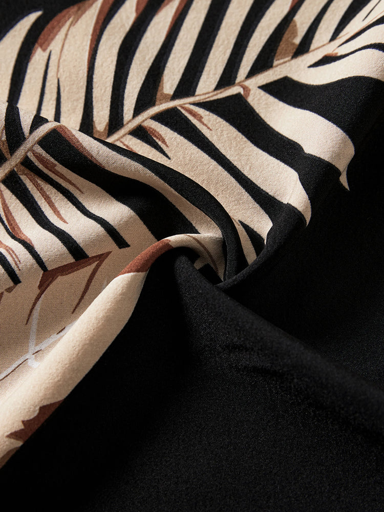 Ensembles familiaux assortis : robes dos nu sans manches et hauts à manches courtes, couleur unie, noir