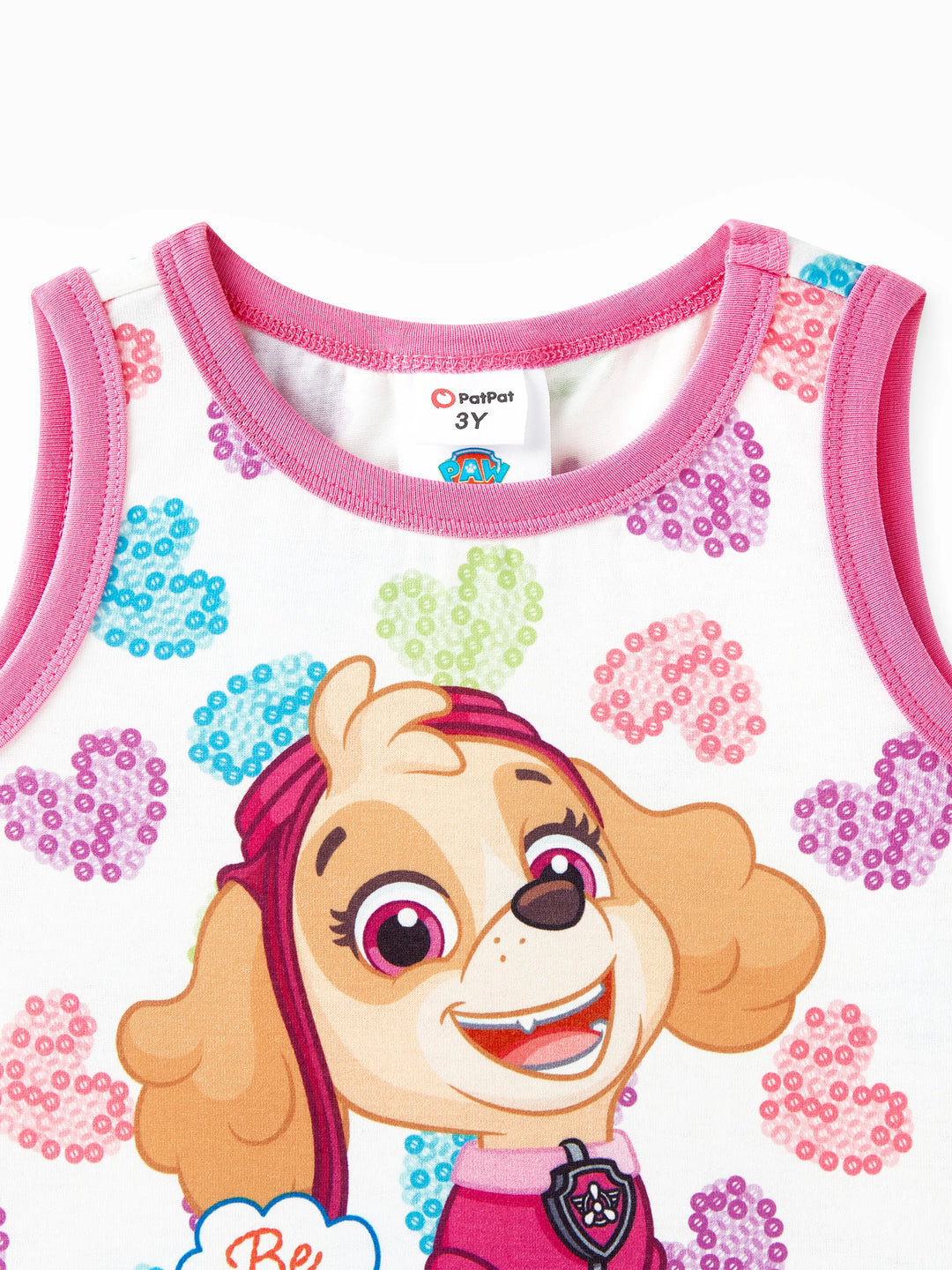 paw patrol kleinkind mädchen herzdruck baumwolle ärmelloses kleid Mehrfarbig
