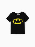 Justice League Toddler Boy Batman/Superman/Wonder Woman/The Flash Cotton Tee Black