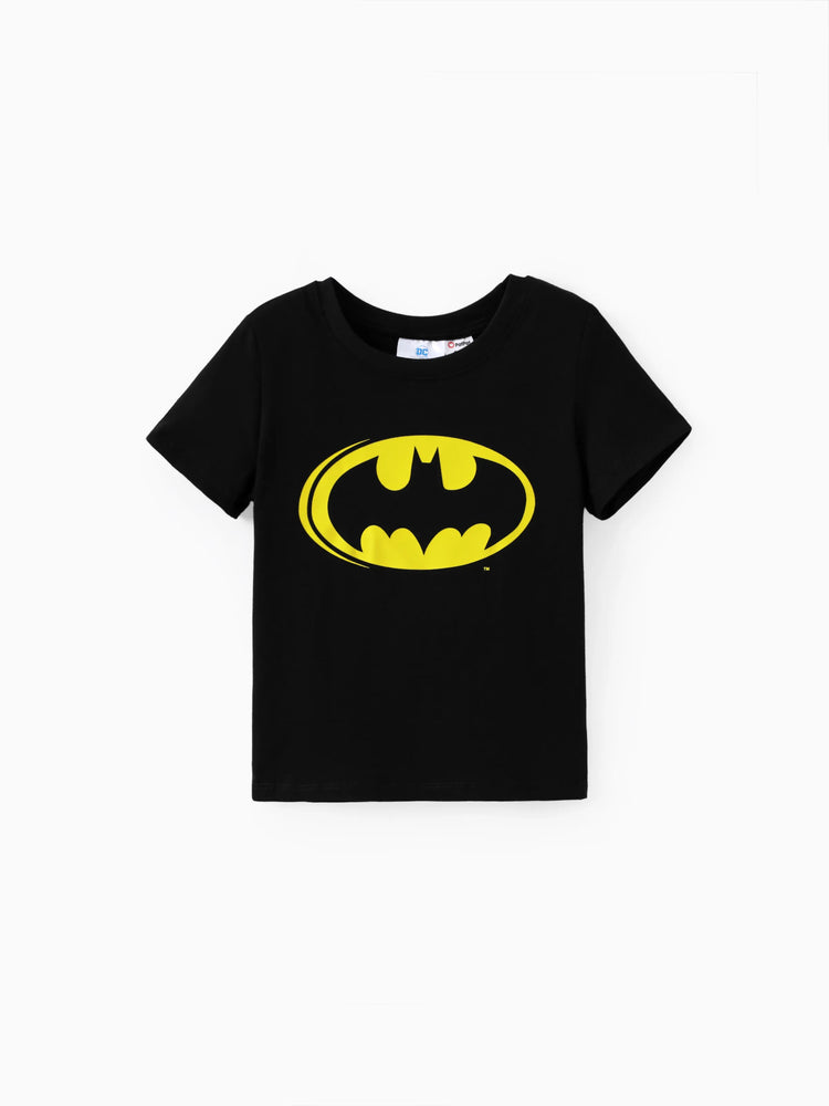 Justice League Toddler Boy Batman/Superman/Wonder Woman/The Flash Cotton Tee Black