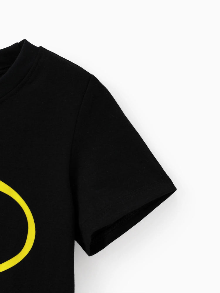 Justice League Toddler Boy Batman/Superman/Wonder Woman/The Flash Cotton Tee Black