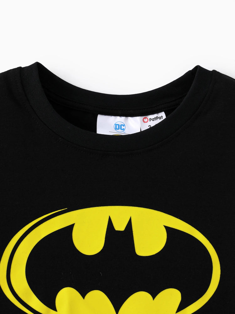 Justice League Toddler Boy Batman/Superman/Wonder Woman/The Flash Cotton Tee Black
