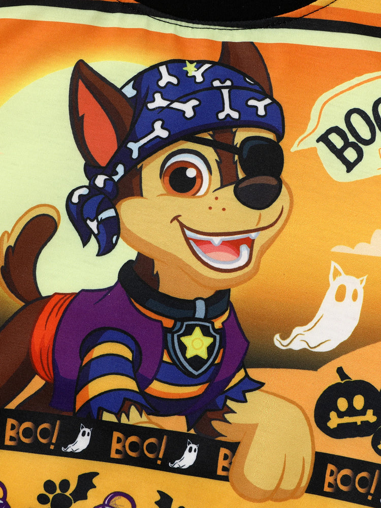 Sweat-shirt graphique amusant pour tout-petit garçon de la Pat' Patrouille d'Halloween Chase Orange