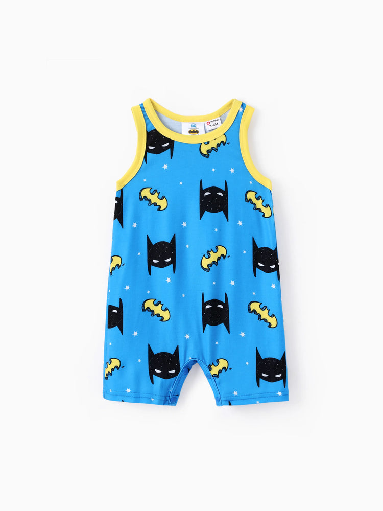 Justice League Baby Boy Batman/Superman Tank Strampler blau