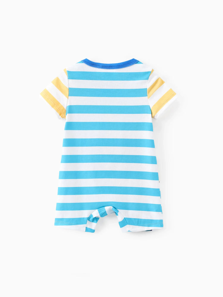 Combinaison bébé garçon Disney Winnie l'ourson Naia™ à imprimé personnage et rayures, bleu clair