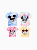 Disney Mickey und Freunde Familienpassende Charakter-Print Kurzarm-T-Shirts Mehrfarbig