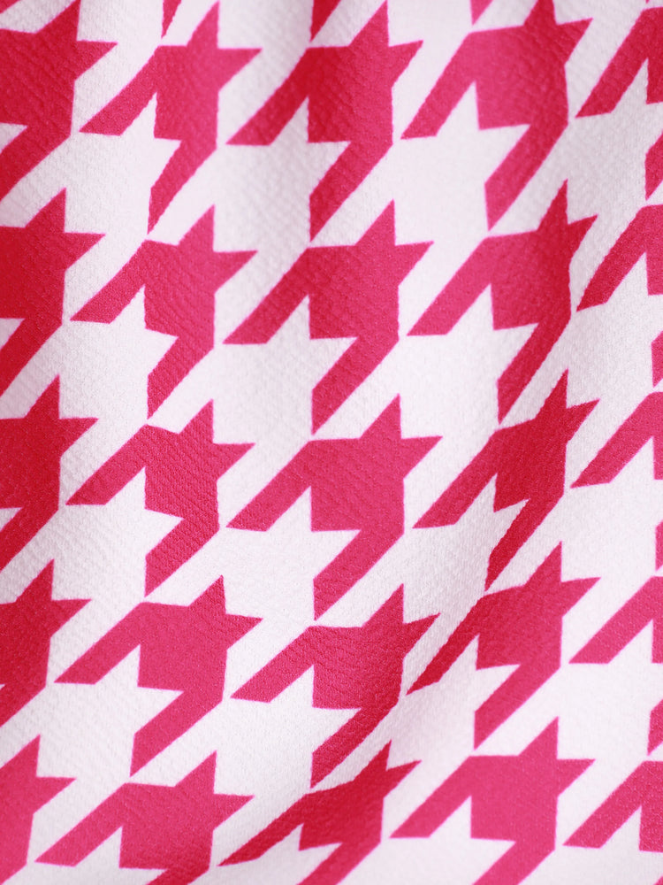 Ensemble 2 pièces Barbie pour petite fille, manches bouffantes et nœud papillon, rose et blanc