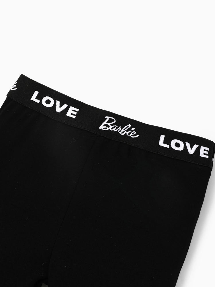 Barbie Plush Embroidered Heart print Long-sleeve Top or Tight Leggings Hot Pink