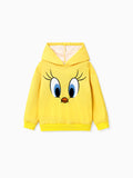 Sweat-shirt à capuche et manches longues imprimé personnage Looney Tunes pour petite fille