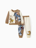 Ensemble haut à manches longues et pantalon à imprimé personnage Tom et Jerry pour tout-petit garçon, multicolore