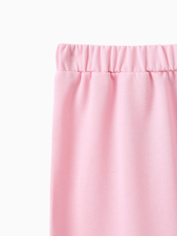 Barbie 2pcs Toddler Girl Character Letter Print Cotton Pullover Sweatshirt and Elasticized Pants Set Pink