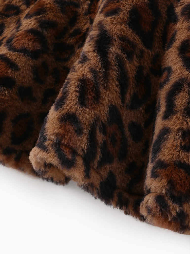 Ensemble 3 pièces pour bébé fille, 95 % coton, manches longues, imprimé léopard, robe polaire et cardigan avec bandeau, kaki