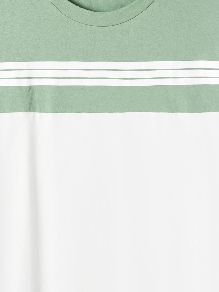 Daddy & Son Elegant Broken Flower Matching T-Shirt Outfits for Family, Medium Thickness Green