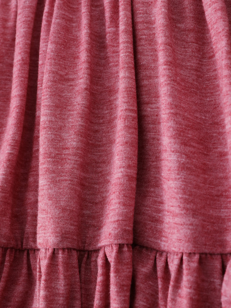 Kid Girl 2pcs Ruffled Irregular Top and Floral Print Leggings Set Roseo