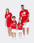 Disney Mickey and Friends Family Matching Funny Gesture Cotton T-shirt/Dress/Romper for Gift Red