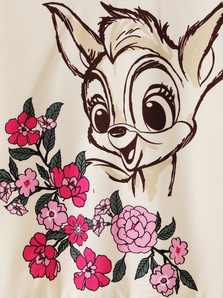 Ensemble 2 pièces pour petite fille avec sweat-shirt à volants et pantalon évasé à fleurs, couleur bloc