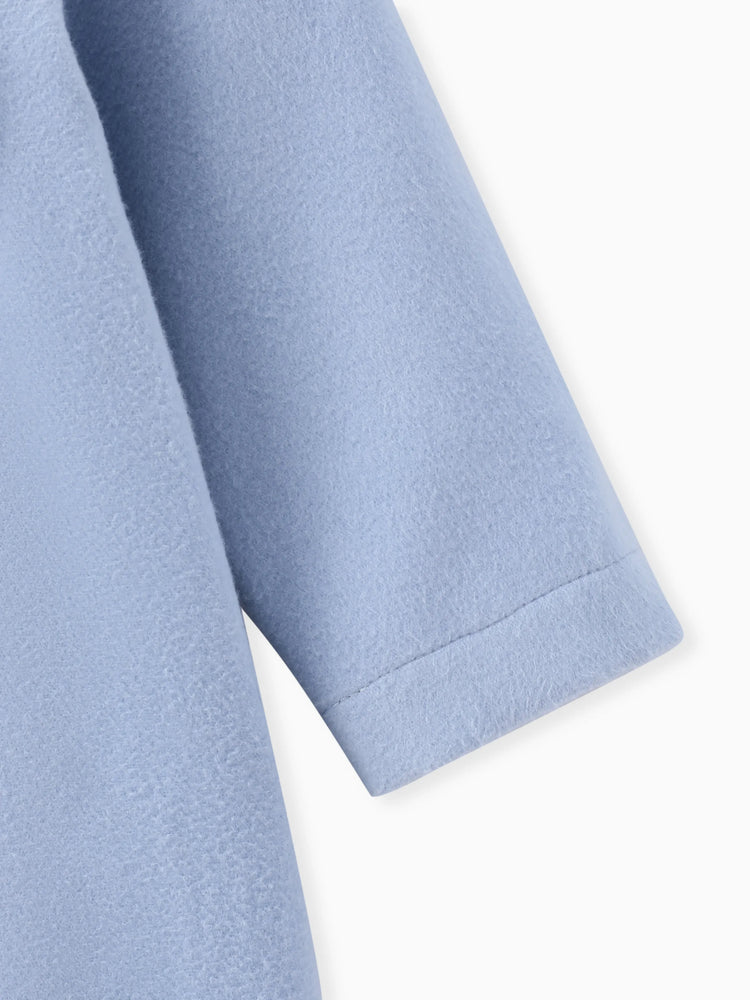 Disney Frozen Toddler Girls Elsa Snowflake Embroidered Plush Collar Coat Blue