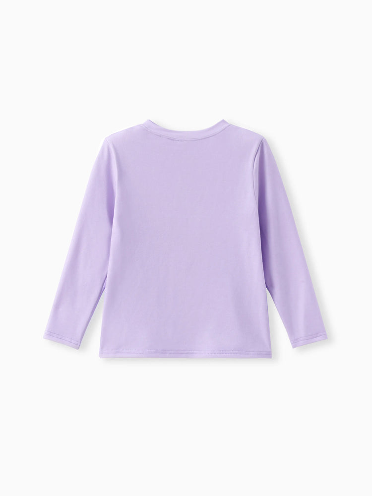 Camiseta de manga larga para niña pequeña de Disney, Elsa, Naia, color morado.